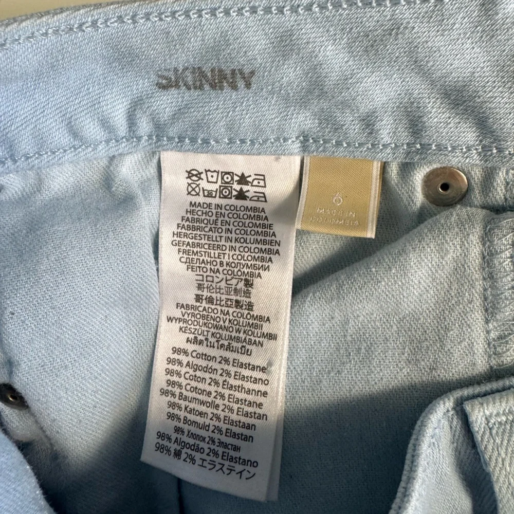 Michael‎ Kors Light Blue Skinny Jeans Womens Size 6 Mid Rise Stretch Denim